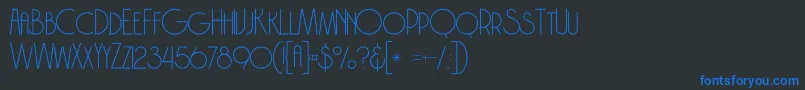 Brodothingrunge Font – Blue Fonts on Black Background