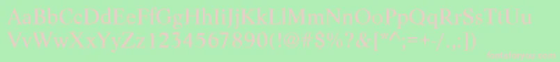 Lifetee Font – Pink Fonts on Green Background