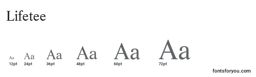 Lifetee Font Sizes