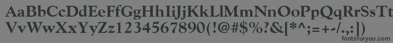 Fonte GoudyExtraBold – fontes pretas em um fundo cinza