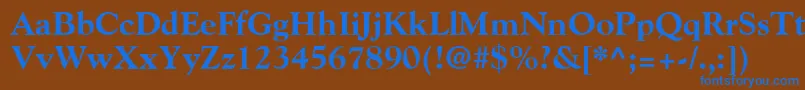 GoudyExtraBold Font – Blue Fonts on Brown Background