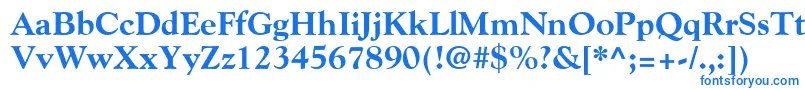 Czcionka GoudyExtraBold – niebieskie czcionki