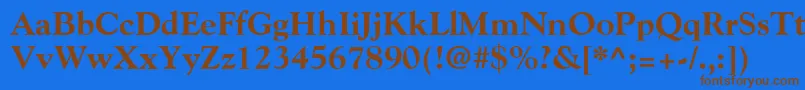 Шрифт GoudyExtraBold – коричневые шрифты на синем фоне