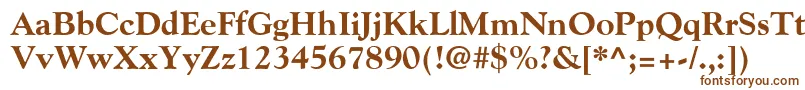 Шрифт GoudyExtraBold – коричневые шрифты на белом фоне