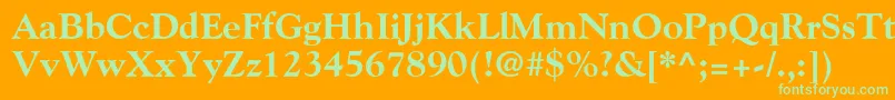 Police GoudyExtraBold – polices vertes sur fond orange