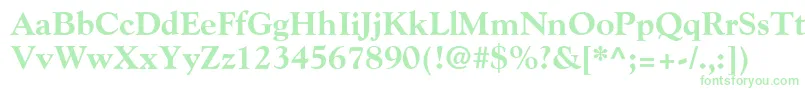 フォントGoudyExtraBold – 緑のフォント