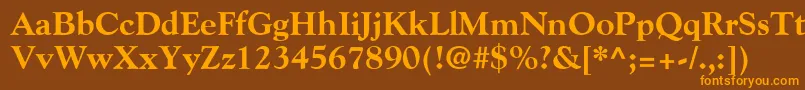 GoudyExtraBold Font – Orange Fonts on Brown Background