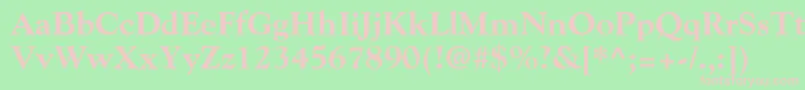 Police GoudyExtraBold – polices roses sur fond vert