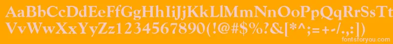 Шрифт GoudyExtraBold – розовые шрифты на оранжевом фоне