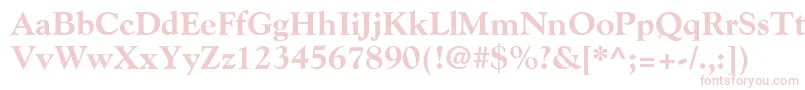 フォントGoudyExtraBold – 白い背景にピンクのフォント