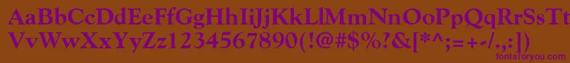 Шрифт GoudyExtraBold – фиолетовые шрифты на коричневом фоне