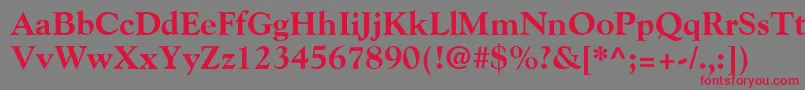 GoudyExtraBold Font – Red Fonts on Gray Background