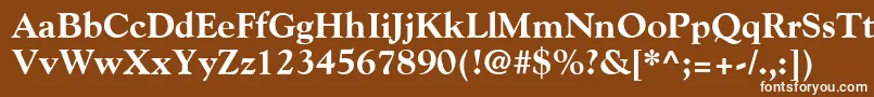 フォントGoudyExtraBold – 茶色の背景に白い文字