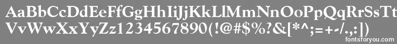 Fonte GoudyExtraBold – fontes brancas em um fundo cinza