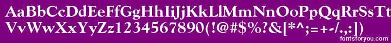 GoudyExtraBold-Schriftart – Weiße Schriften auf violettem Hintergrund