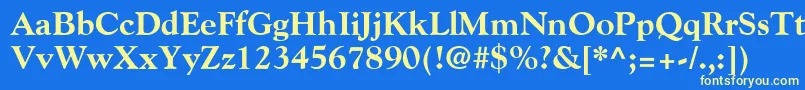 GoudyExtraBold Font – Yellow Fonts on Blue Background