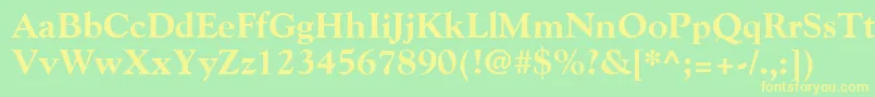 GoudyExtraBold Font – Yellow Fonts on Green Background