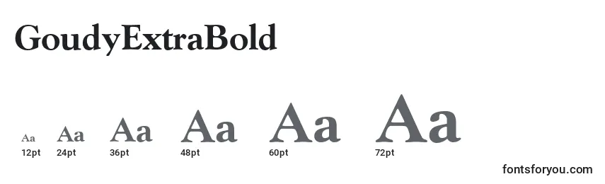GoudyExtraBold Font Sizes