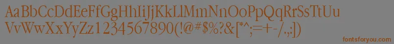 Garamondnarrowctt Font – Brown Fonts on Gray Background