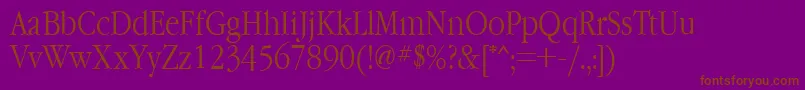 Garamondnarrowctt Font – Brown Fonts on Purple Background