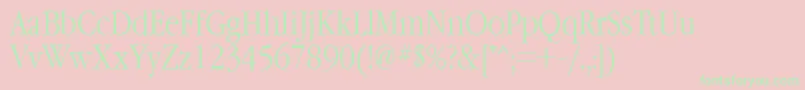 Garamondnarrowctt Font – Green Fonts on Pink Background