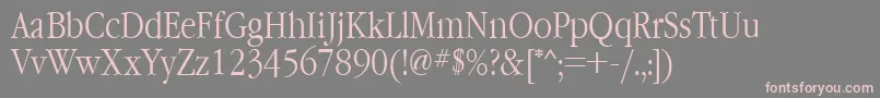 Garamondnarrowctt Font – Pink Fonts on Gray Background