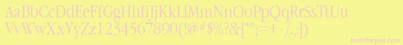 Garamondnarrowctt Font – Pink Fonts on Yellow Background