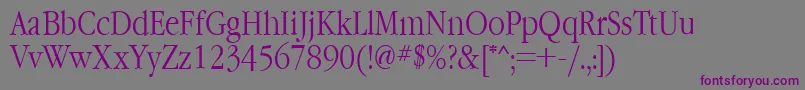 Garamondnarrowctt Font – Purple Fonts on Gray Background