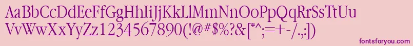 Garamondnarrowctt Font – Purple Fonts on Pink Background