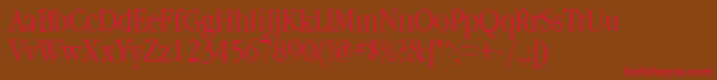 Garamondnarrowctt Font – Red Fonts on Brown Background