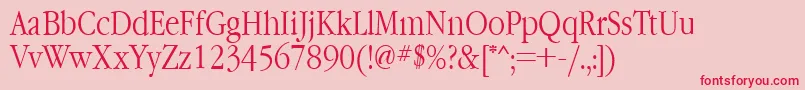 Garamondnarrowctt Font – Red Fonts on Pink Background