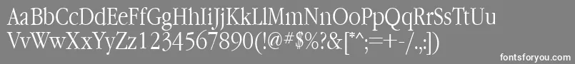 Garamondnarrowctt Font – White Fonts on Gray Background