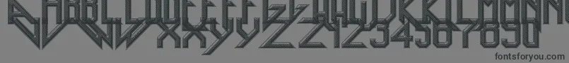 フォントHeavyMetalRocking – 黒い文字の灰色の背景