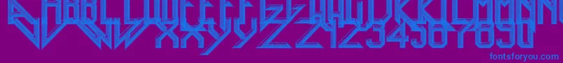 HeavyMetalRocking Font – Blue Fonts on Purple Background