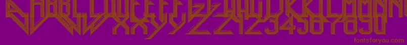 HeavyMetalRocking Font – Brown Fonts on Purple Background