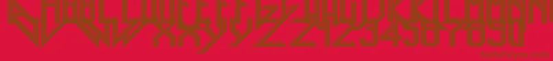 Шрифт HeavyMetalRocking – коричневые шрифты на красном фоне