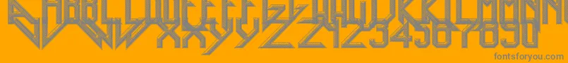 HeavyMetalRocking Font – Gray Fonts on Orange Background