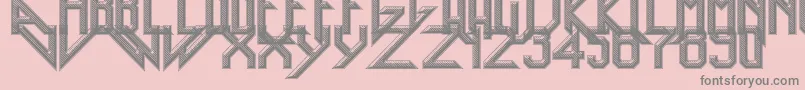 HeavyMetalRocking Font – Gray Fonts on Pink Background