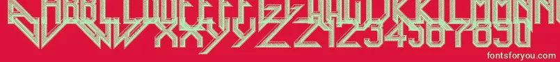 HeavyMetalRocking Font – Green Fonts on Red Background