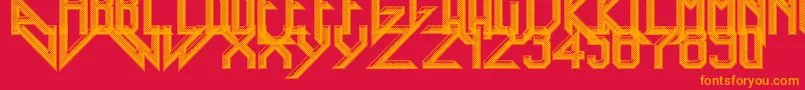 HeavyMetalRocking Font – Orange Fonts on Red Background