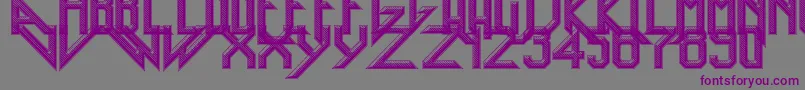 HeavyMetalRocking Font – Purple Fonts on Gray Background