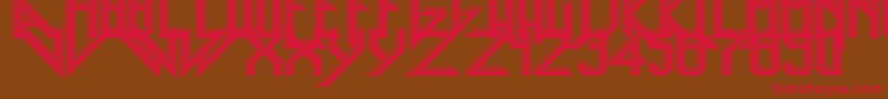HeavyMetalRocking Font – Red Fonts on Brown Background