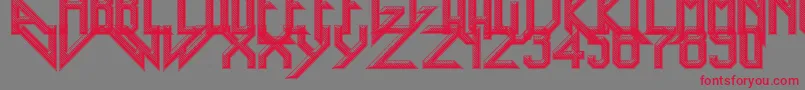 フォントHeavyMetalRocking – 赤い文字の灰色の背景