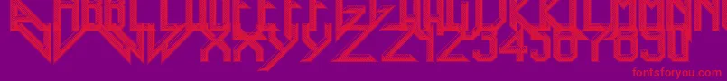 HeavyMetalRocking Font – Red Fonts on Purple Background