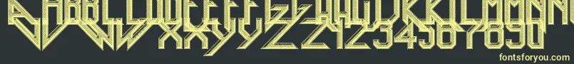 HeavyMetalRocking Font – Yellow Fonts on Black Background