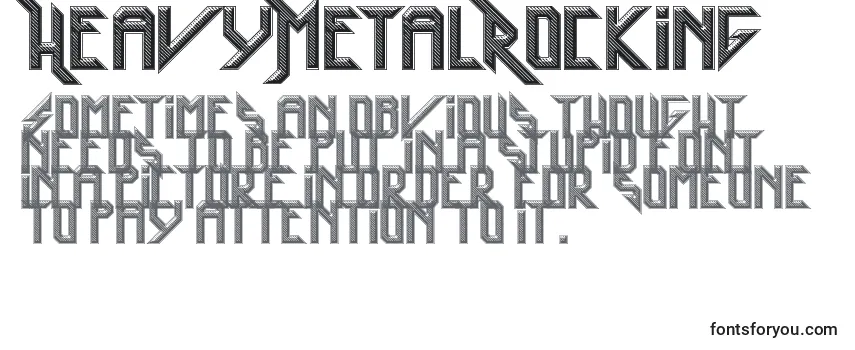 Review of the HeavyMetalRocking Font
