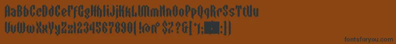 ZtormEyefs Font – Black Fonts on Brown Background