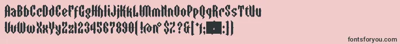 ZtormEyefs Font – Black Fonts on Pink Background
