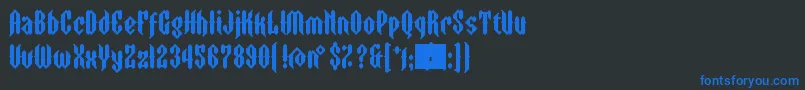 ZtormEyefs Font – Blue Fonts on Black Background