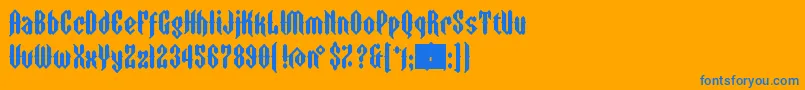fuente ZtormEyefs – Fuentes Azules Sobre Fondo Naranja